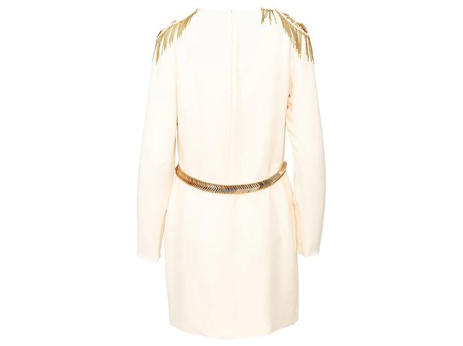 Abito Mini Decorato Versace Bianco sporco - vista 5