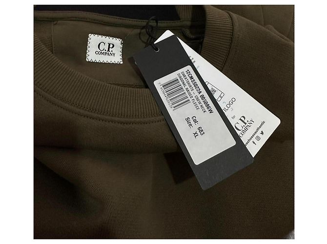 CP Company Diagonal Raised Fleece Sweatshirt Grün - Ansicht 8