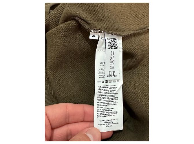 CP Company Diagonal Raised Fleece Sweatshirt Grün - Ansicht 9