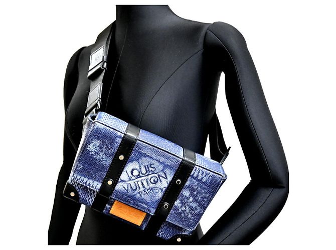 Borsa a tracolla Damier Trunk di Louis Vuitton Blu Damier ebene - vista 9