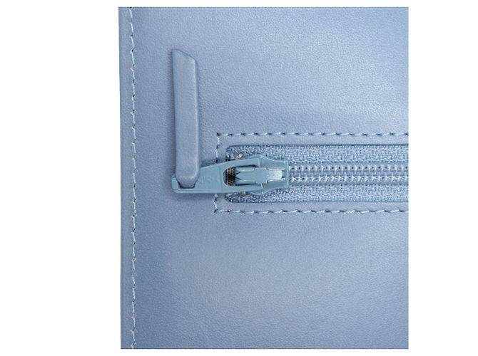 Wallet On Chain Carteira Chanel Blue CC Caviar com corrente - vista 7