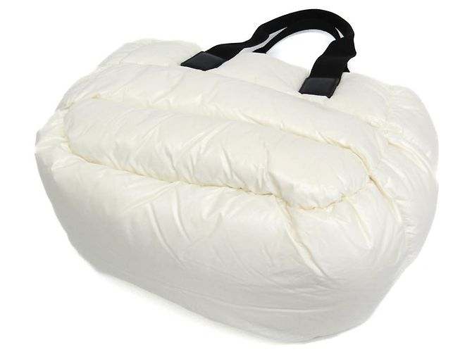Borsa in nylon da donna Moncler CARADOC Nero Bianco - vista 3