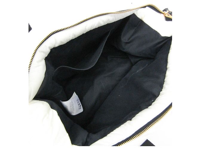 Borsa in nylon da donna Moncler CARADOC Nero Bianco - vista 4