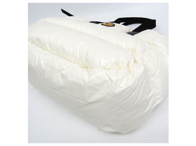 Borsa in nylon da donna Moncler CARADOC Nero Bianco - vista 5