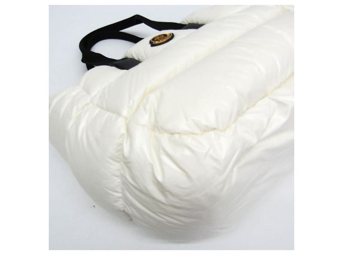 Borsa in nylon da donna Moncler CARADOC Nero Bianco - vista 6