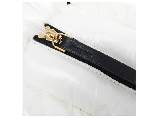 Borsa in nylon da donna Moncler CARADOC Nero Bianco - vista 8