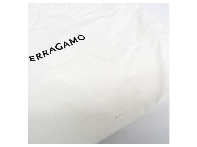 Salvatore Ferragamo Logo EE-24 1638 Pouch Black Beige - view 13