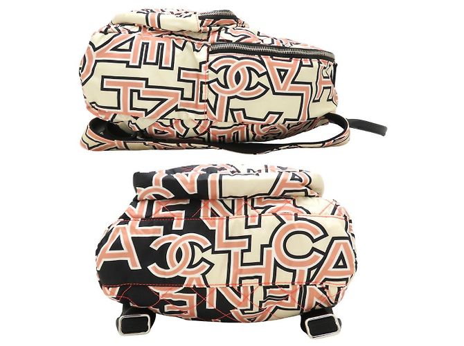 Zaino Neon Matelassé CHANEL Nero Rosa Crudo - vista 2