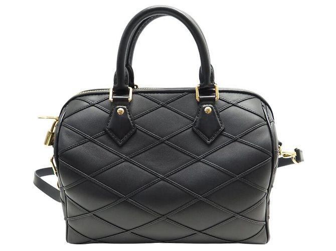 NEUE LOUIS VUITTON SPEEDY 25 MALLETAGE LEDER HANDTASCHE M24206 MIT GURT - Ansicht 2