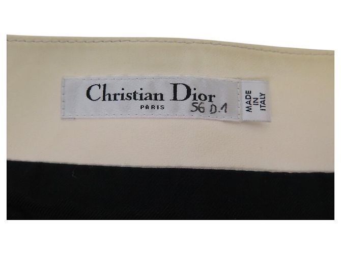 FALDA MIDI CHRISTIAN DIOR 2E5J87AL118 CUERO CREMA S 36 - vista 5