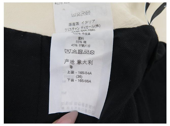 FALDA MIDI CHRISTIAN DIOR 2E5J87AL118 CUERO CREMA S 36 - vista 9