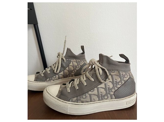 Graue Leder-Sneaker walk 'n' Dior - Ansicht 3