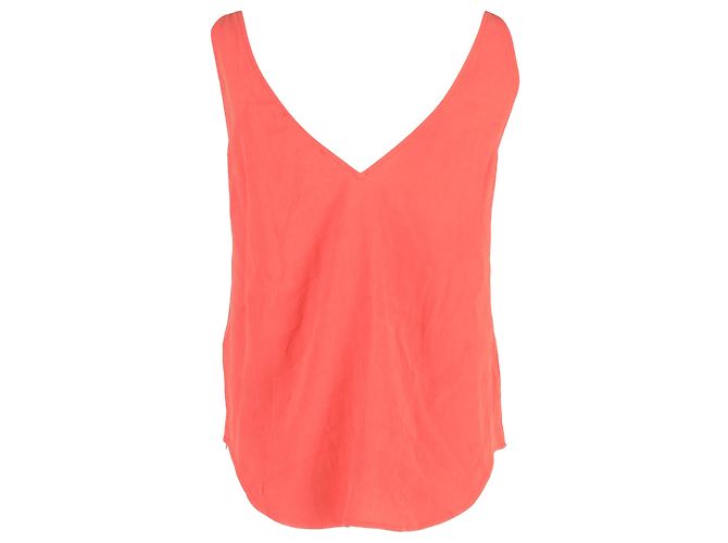 Top Figue Ba&sh en viscosa naranja Coral - vista 3