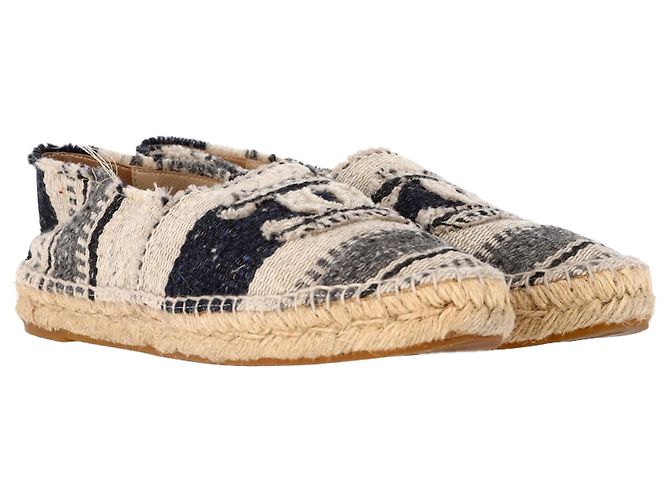 Espadrillas Chanel a punta a righe CC in tela multicolore Marrone Rosso - vista 4