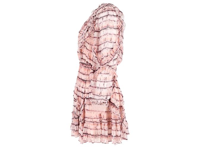 Vestido A-Line estampado Ulla Johnson en seda rosa - vista 2