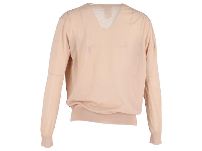 Suéter con volantes Chloé en seda rosa pastel - vista 3