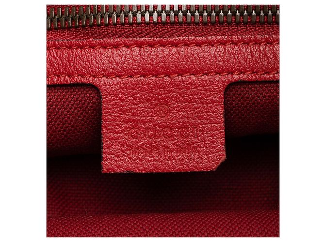 Gucci Canvas Sylvie Stripe Logo Drawstring Backpack - view 8