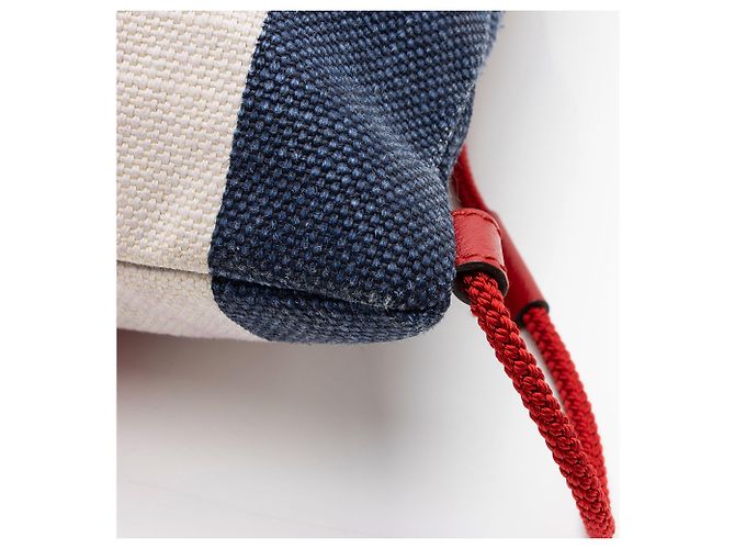 Gucci Canvas Sylvie Stripe Logo Drawstring Backpack - view 9