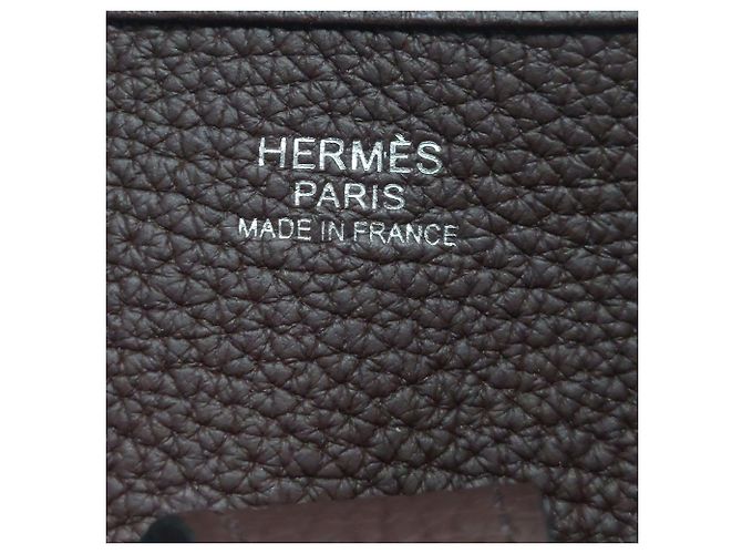 Evelyne Borsa a tracolla Hermès Evelyn III PM in pelle Clemence marrone Rosso Bordò - vista 6