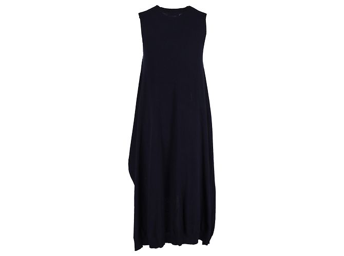 Abito con spacco laterale See by Chloé in lana blu navy - vista 3