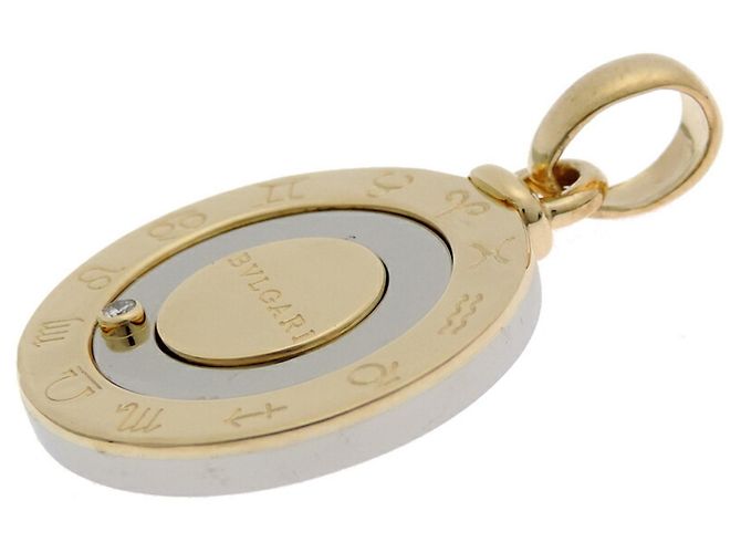 Bulgari Bvlgari Diamantanhänger aus Edelstahl Gelb - Ansicht 3