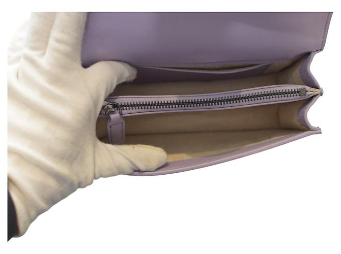 Borsa Pinko Love One Mini C - Pelle lilla con tracolla a catena e fibbia a forma di uccello Porpora - vista 13