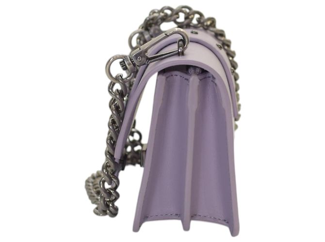 Borsa Pinko Love One Mini C - Pelle lilla con tracolla a catena e fibbia a forma di uccello Porpora - vista 4