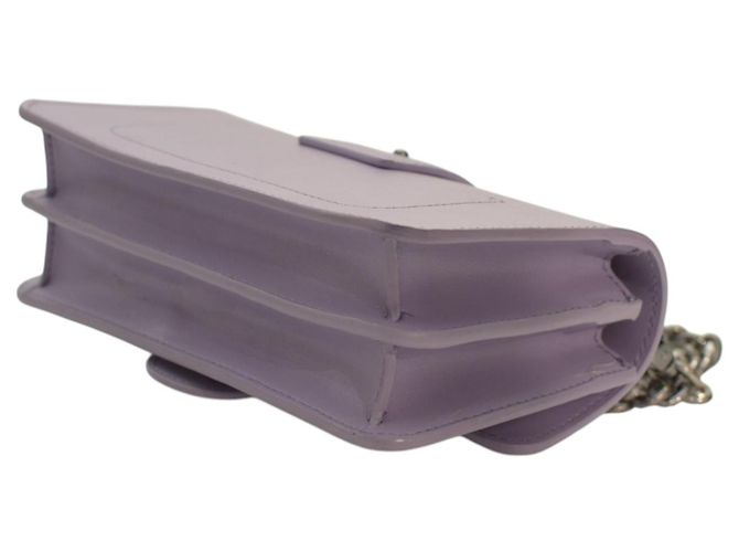 Borsa Pinko Love One Mini C - Pelle lilla con tracolla a catena e fibbia a forma di uccello Porpora - vista 9