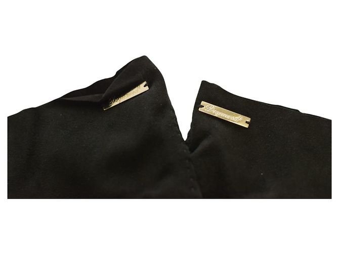 Dsquared2 Dsquared² Lange schwarze Wildlederhandschuhe – Hergestellt in Italien – Größe M - kommen mit der Box - Ansicht 3