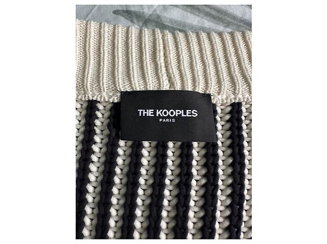Weste The Kooples Schwarz Weiß Baumwolle Polyamid - Ansicht 2