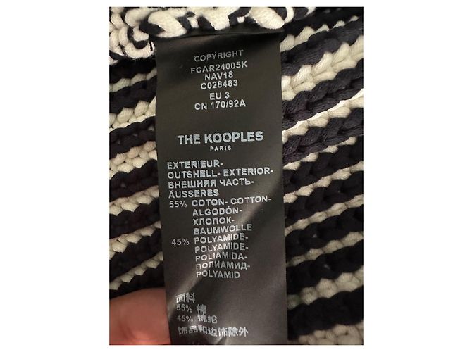 Weste The Kooples Schwarz Weiß Baumwolle Polyamid - Ansicht 3