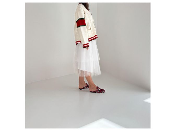 Falda de tul multilayer blanca Muveil Blanco - vista 4