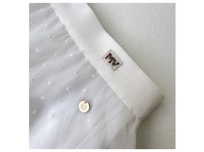 Falda de tul multilayer blanca Muveil Blanco - vista 5