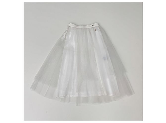 Falda de tul multilayer blanca Muveil Blanco - vista 6