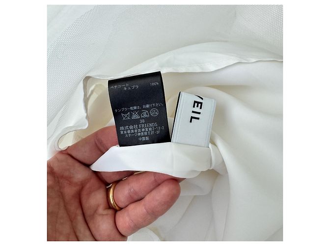 Falda de tul multilayer blanca Muveil Blanco - vista 7
