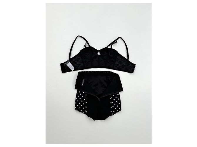 Conjunto de dos piezas con lunares Dolce & Gabbana – Pasarela Primavera 2016 (Look 11) Negro Blanco - vista 7
