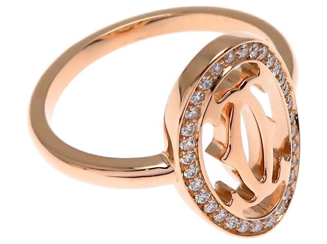 Anello Doppio C Donna Cartier #50 in Oro Rosa D'oro - vista 2