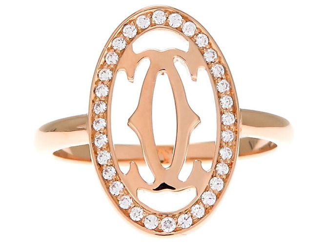 Anello Doppio C Donna Cartier #50 in Oro Rosa D'oro - vista 4