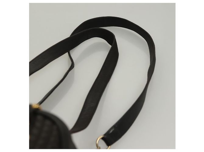 BALLY Borsa a Spalla in Pelle Trapuntata con Catena Marrone Scuro Oro Auth BA4325 D'oro - vista 14