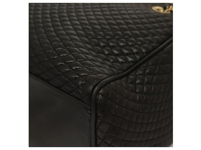 BALLY Borsa a Spalla in Pelle Trapuntata con Catena Marrone Scuro Oro Auth BA4325 D'oro - vista 15