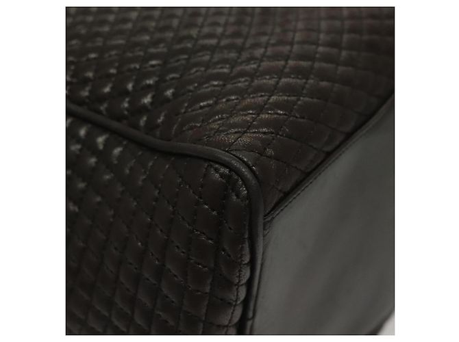BALLY Borsa a Spalla in Pelle Trapuntata con Catena Marrone Scuro Oro Auth BA4325 D'oro - vista 16