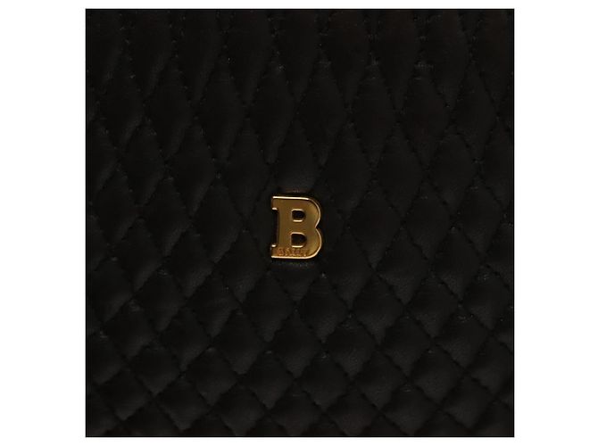 BALLY Borsa a Spalla in Pelle Trapuntata con Catena Marrone Scuro Oro Auth BA4325 D'oro - vista 18