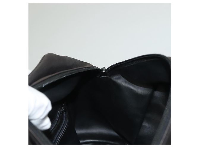 BALLY Borsa a Spalla in Pelle Trapuntata con Catena Marrone Scuro Oro Auth BA4325 D'oro - vista 20