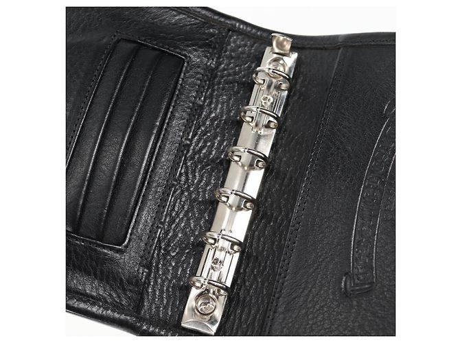 Chrome Hearts Day Planner Cover Leather Black Auth 132856M - view 10