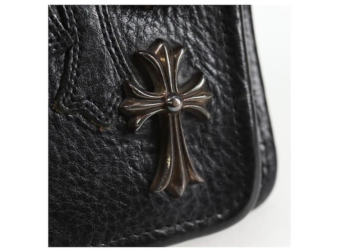 Chrome Hearts Day Planner Cover Leather Black Auth 132856M - view 17