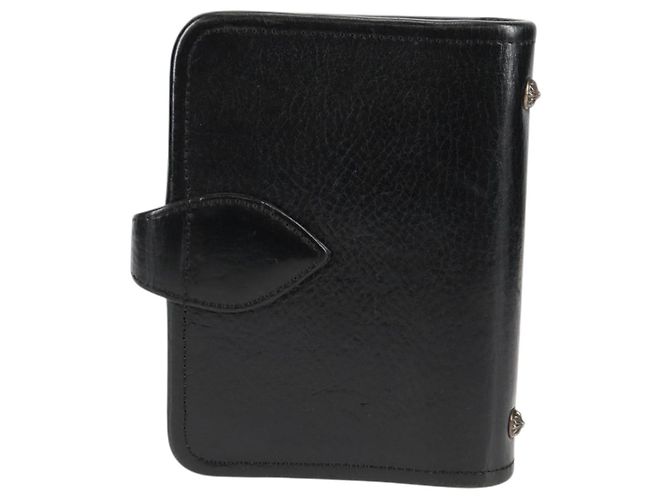 Chrome Hearts Day Planner Cover Leather Black Auth 132856M - view 2