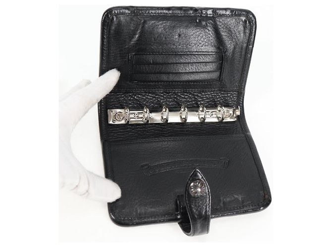 Chrome Hearts Day Planner Cover Leather Black Auth 132856M - view 9