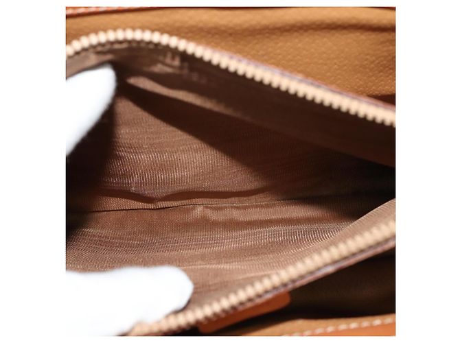 Céline Borsa a mano in tela Macadam CELINE PVC 2in1 Beige Oro Auth 136202 D'oro - vista 11