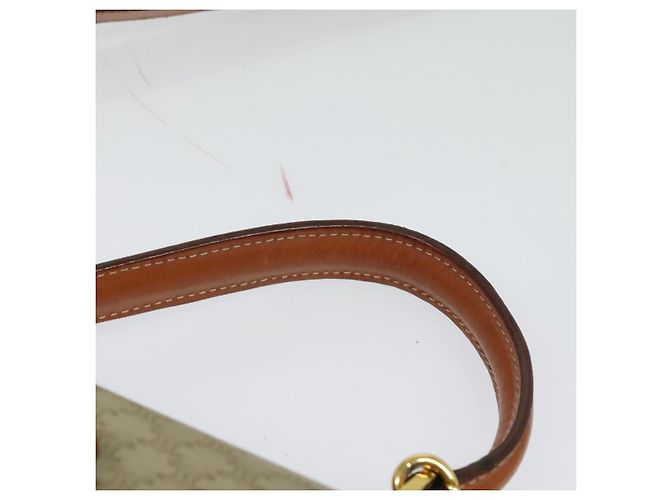 Céline Borsa a mano in tela Macadam CELINE PVC 2in1 Beige Oro Auth 136202 D'oro - vista 14