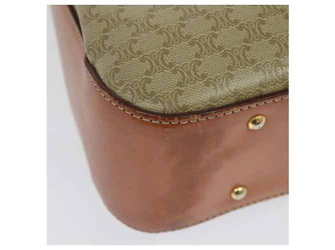 Céline Borsa a mano in tela Macadam CELINE PVC 2in1 Beige Oro Auth 136202 D'oro - vista 18